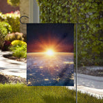 Sunrise Earth Print House Flag