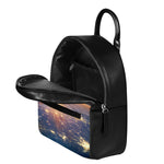Sunrise Earth Print Leather Backpack