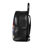 Sunrise Earth Print Leather Backpack