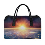 Sunrise Earth Print Leather Duffle Bag