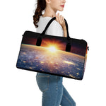 Sunrise Earth Print Leather Duffle Bag