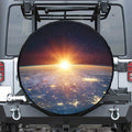 Sunrise Earth Print Leather Spare Tire Cover