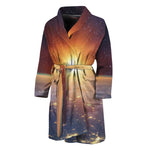 Sunrise Earth Print Men's Bathrobe
