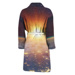 Sunrise Earth Print Men's Bathrobe