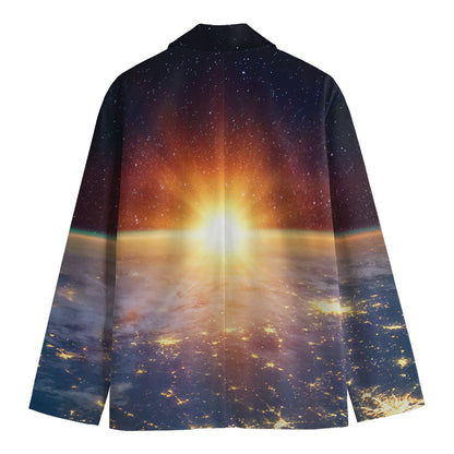 Sunrise Earth Print Men's Blazer