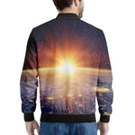 Sunrise Earth Print Men's Bomber Jacket
