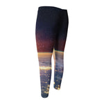 Sunrise Earth Print Men's Compression Pants