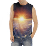 Sunrise Earth Print Men's Fitness Tank Top