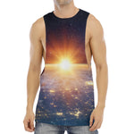 Sunrise Earth Print Men's Muscle Tank Top
