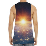 Sunrise Earth Print Men's Muscle Tank Top