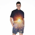 Sunrise Earth Print Men's Romper
