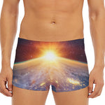 Sunrise Earth Print Men's Short Boxer Briefs