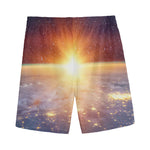 Sunrise Earth Print Men's Sports Shorts