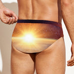 Sunrise Earth Print Men's Swim Briefs