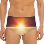 Sunrise Earth Print Men's Triangle Swim Briefs