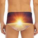 Sunrise Earth Print Men's Triangle Swim Briefs