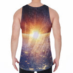 Sunrise Earth Print Men's Velvet Tank Top