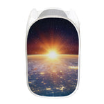 Sunrise Earth Print Mesh Laundry Hamper