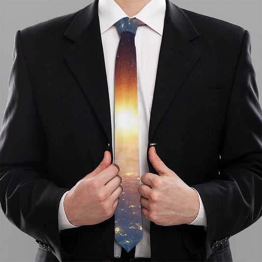 Sunrise Earth Print Necktie
