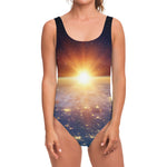 Sunrise Earth Print One Piece Swimsuit