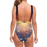 Sunrise Earth Print One Piece Swimsuit
