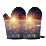 Sunrise Earth Print Oven Mitts