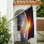 Sunrise Earth Print Polyester Flag