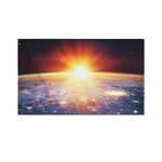 Sunrise Earth Print Polyester Flag