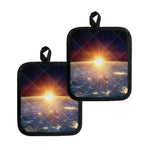 Sunrise Earth Print Pot Holders