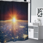 Sunrise Earth Print Premium Shower Curtain