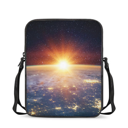 Sunrise Earth Print Rectangular Crossbody Bag