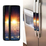 Sunrise Earth Print Refrigerator Handle Covers
