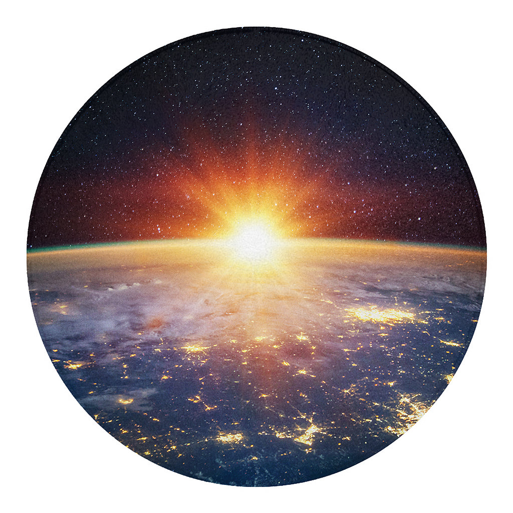 Sunrise Earth Print Round Blanket