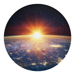 Sunrise Earth Print Round Blanket