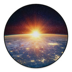 Sunrise Earth Print Round Floor Mat