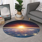 Sunrise Earth Print Round Rug