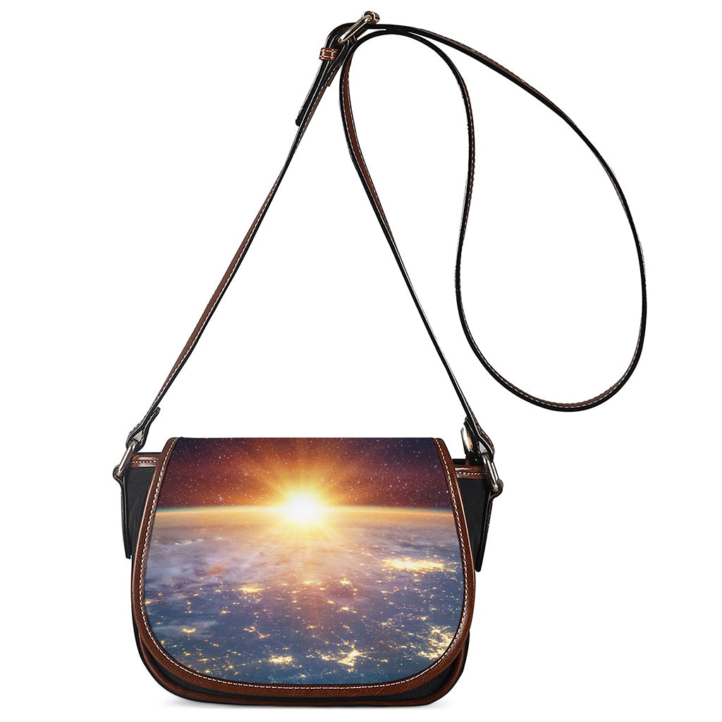 Sunrise Earth Print Saddle Bag