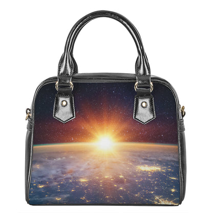 Sunrise Earth Print Shoulder Handbag