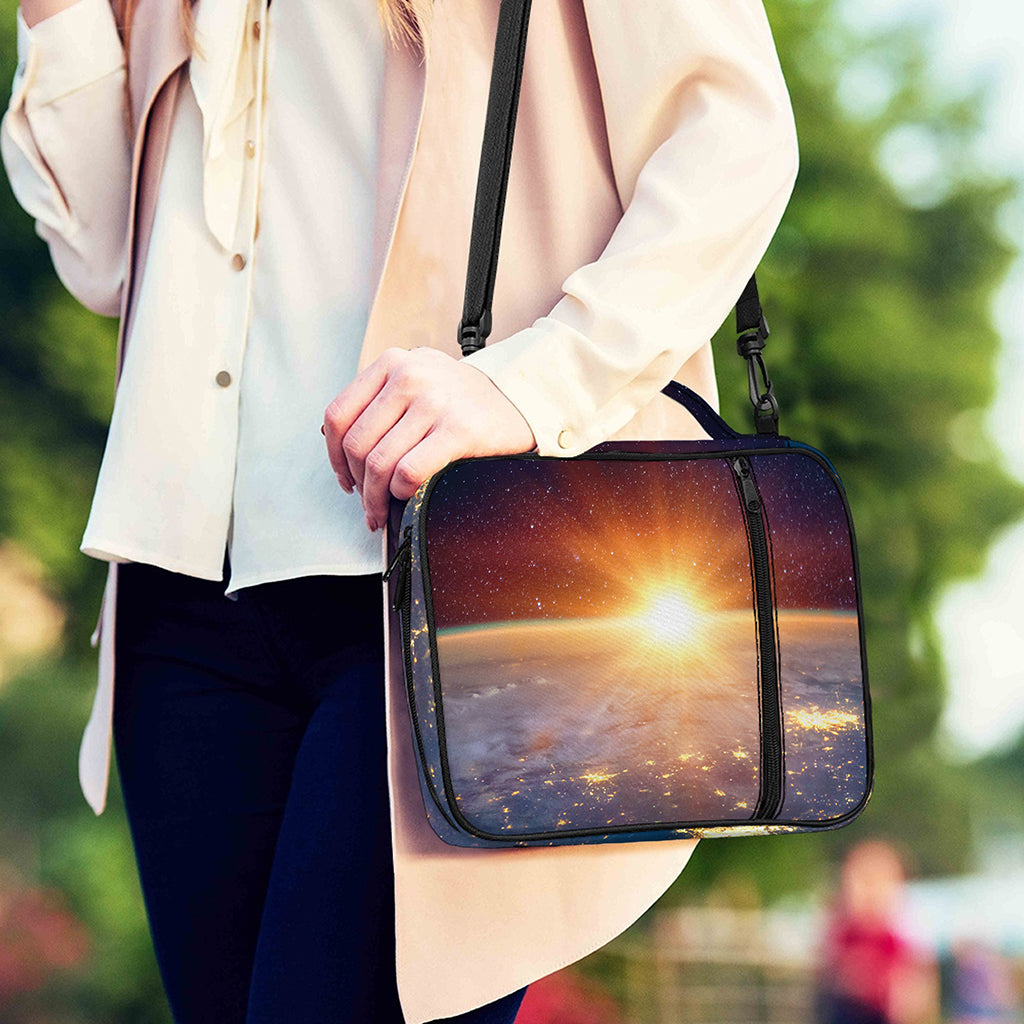 Sunrise Earth Print Shoulder Strap Bible Bag