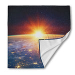 Sunrise Earth Print Silk Bandana