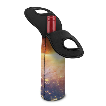 Sunrise Earth Print Single Neoprene Wine Tote