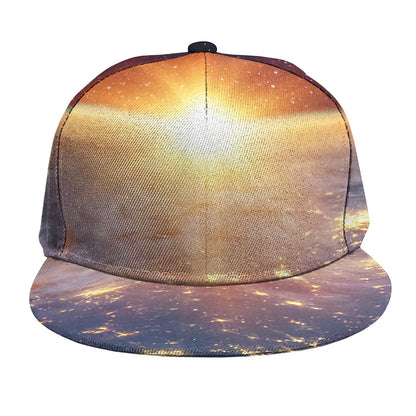Sunrise Earth Print Snapback Cap