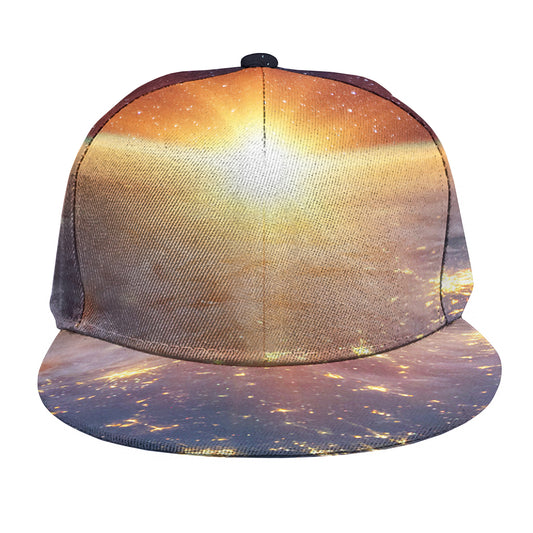 Sunrise Earth Print Snapback Cap