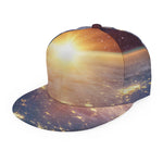 Sunrise Earth Print Snapback Cap