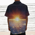 Sunrise Earth Print Textured Short Sleeve Shirt