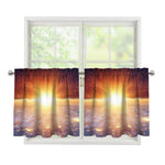 Sunrise Earth Print Tier Curtains