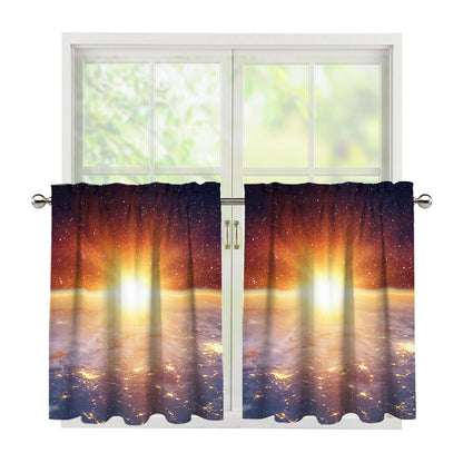 Sunrise Earth Print Tier Curtains