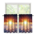 Sunrise Earth Print Tier Curtains