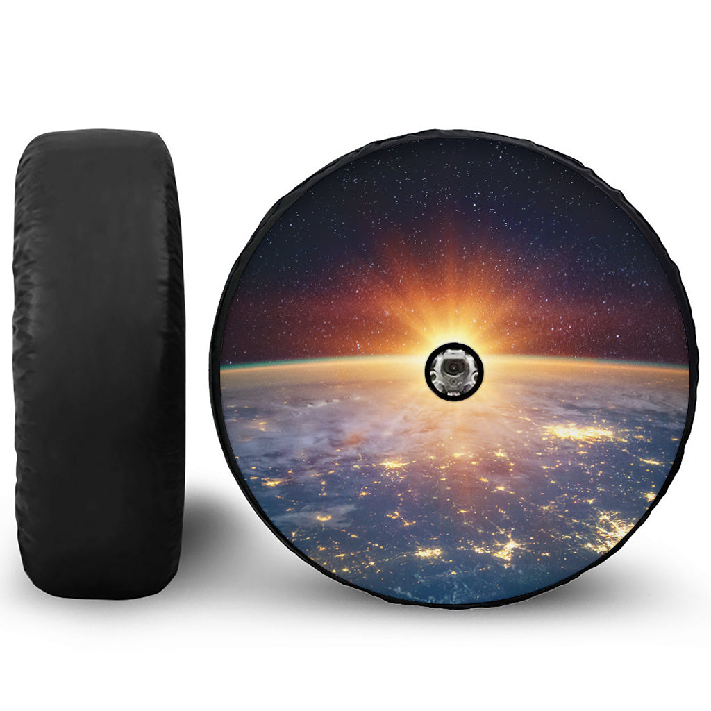 Sunrise Earth Print Tire Cover With Camera Hole