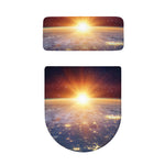 Sunrise Earth Print Toilet Lid And Tank Cover Set